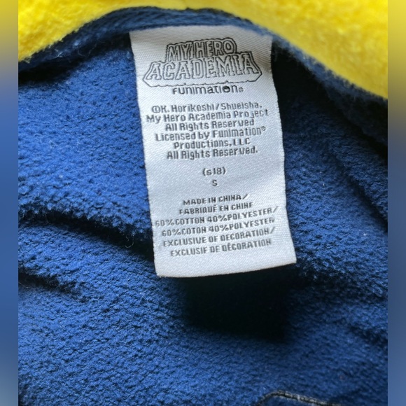 MY HERO ACADEMIA FUNIMATION ALL MIGHT COSPLAY FULL ZIP HOODIE. SIZE SMALL - Picture 13 of 14